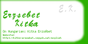 erzsebet kitka business card